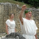 Romans saluting